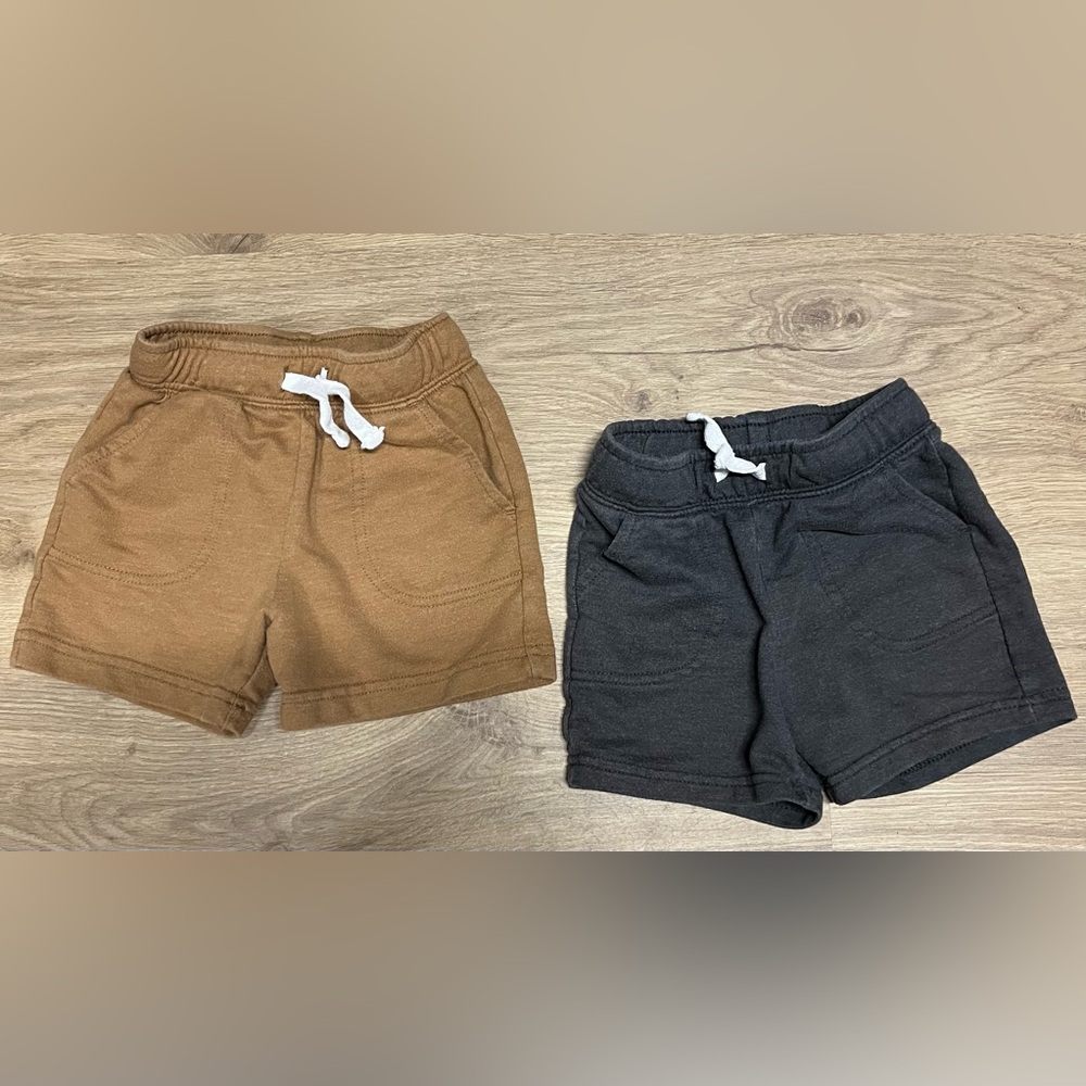 Set of two Cat and Jack Casual Shorts- Tan and Gray